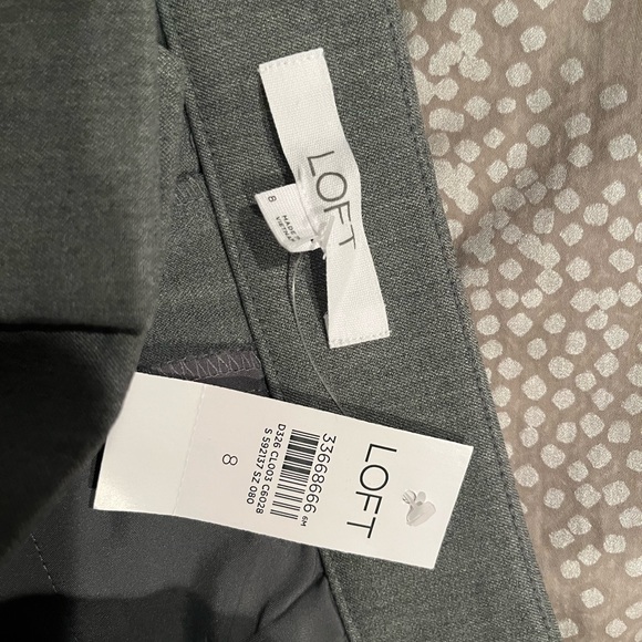 LOFT Button Pocket Wide Leg Trouser Women’s 8 NWT Gray - Picture 6 of 7